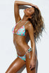 Luli Fama Ti Amo Ruffle Trim Triangle Halter Top